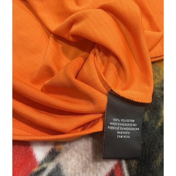 New PEBBLE BEACH Performance Golf Polo‎ Short Sleeve Shirt Men's XL Orange NWT - Picture 8 of 13